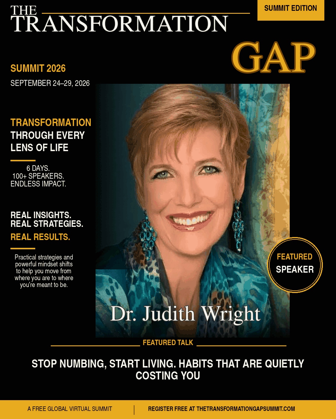 Dr. Judith Wright speaker graphic