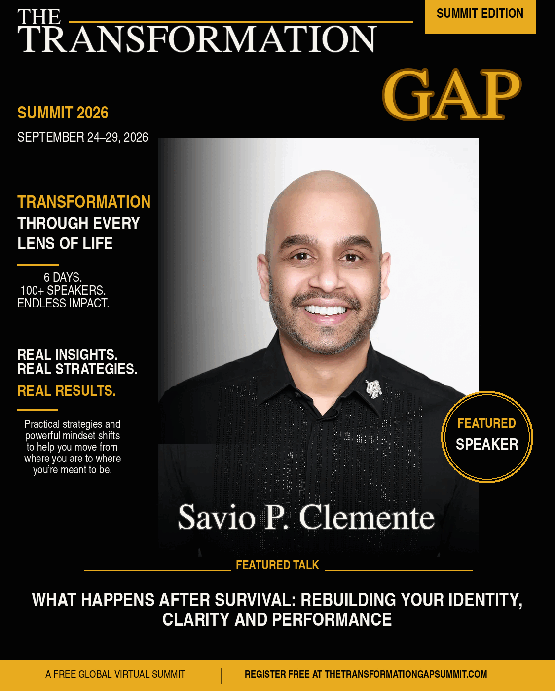 Savio P. Clemente speaker graphic